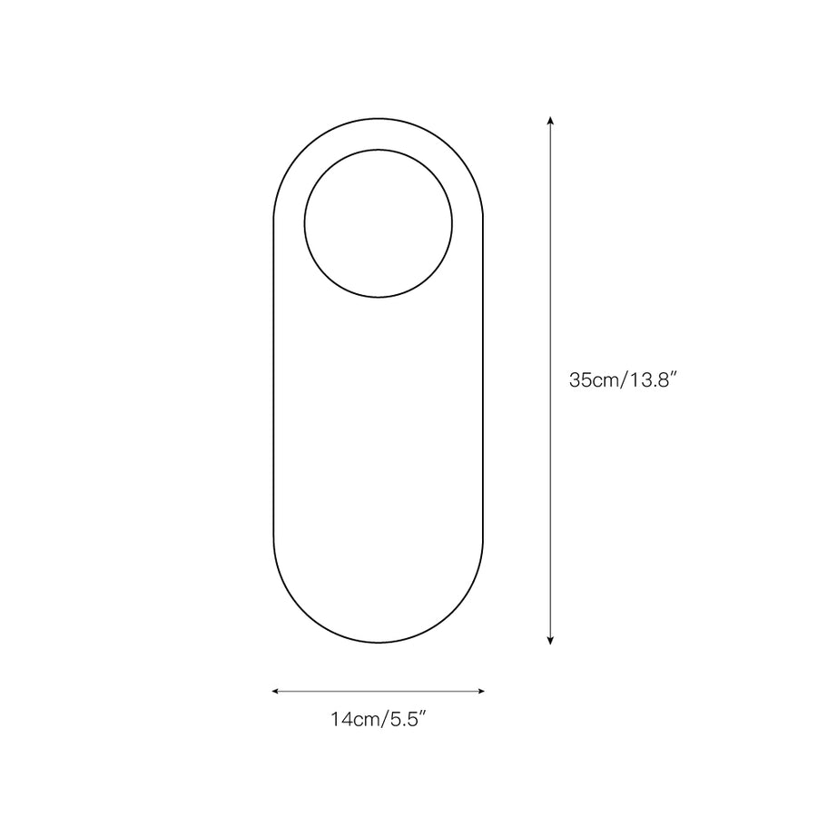 Lucie Oval Wall Lamp ∅ 5.5″ x H 13.8″ – detail 3 — Dimension drawings 1