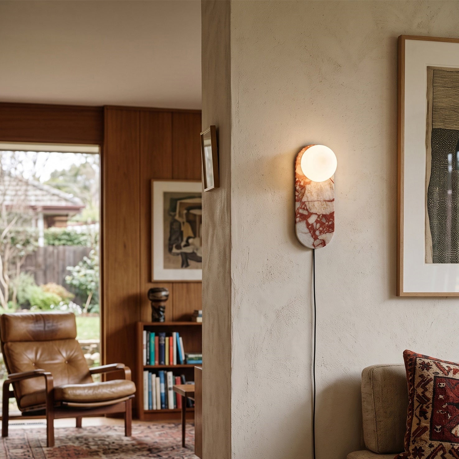 Lucie Red Plug-in Wall Lamp