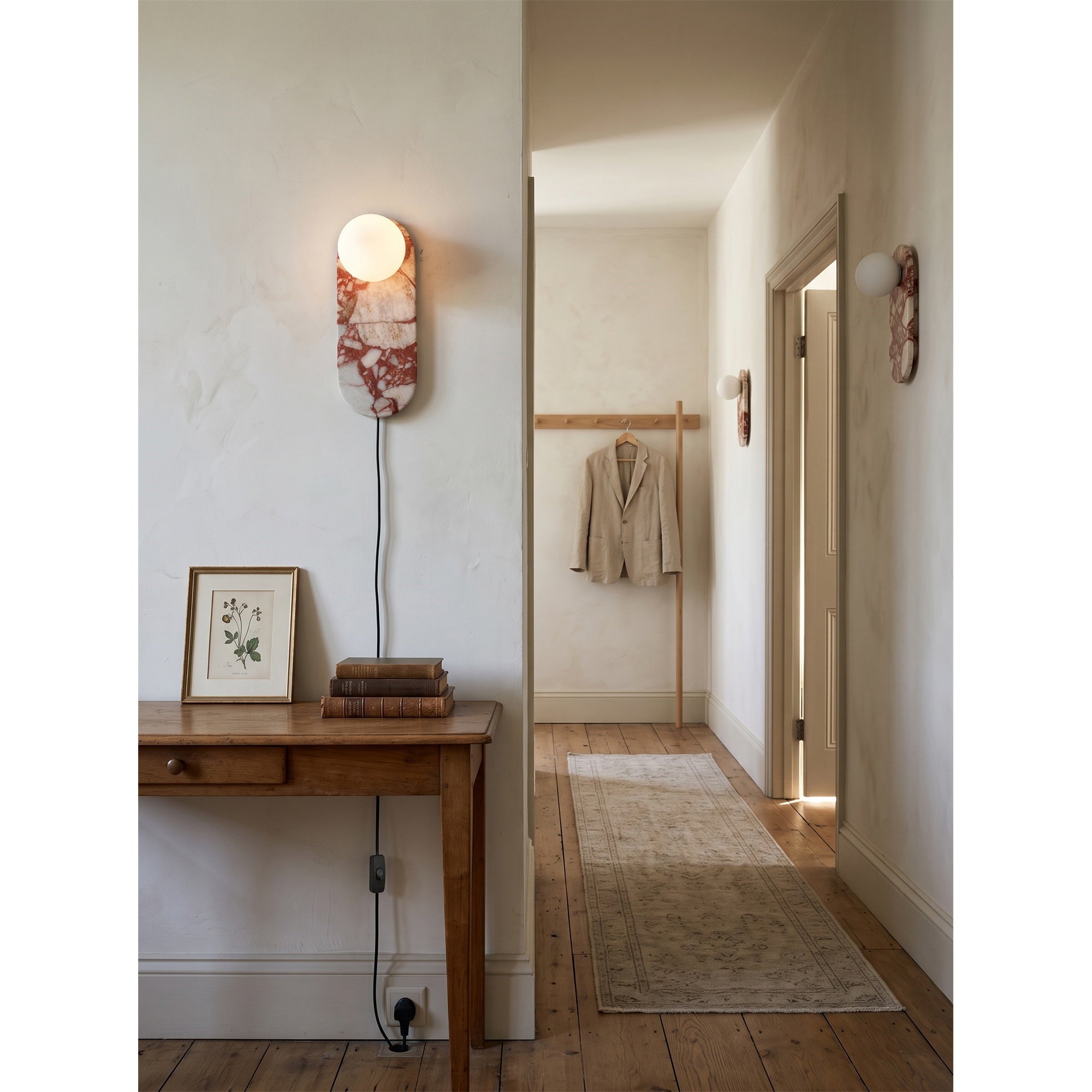 Lucie Red Plug-in Wall Lamp