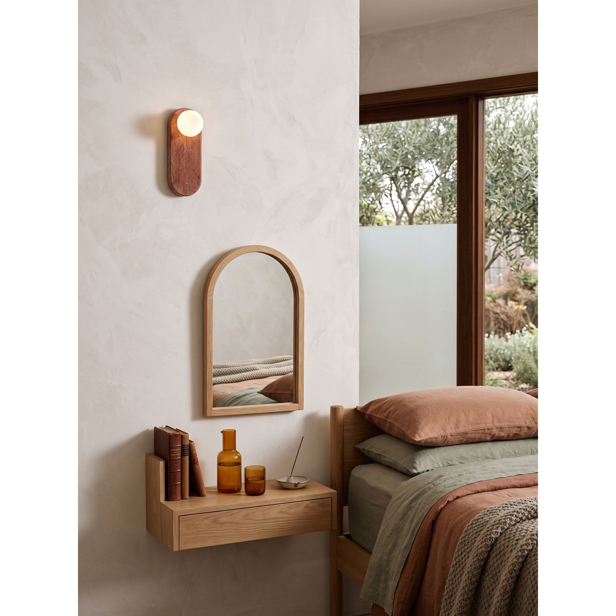 Lucie Travertine Sconce
