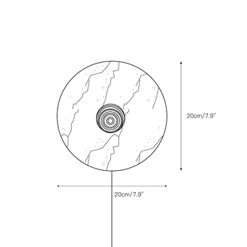 Lucie Marble Plug-in Wall Lamp – detail 3 — Dimension drawings 1