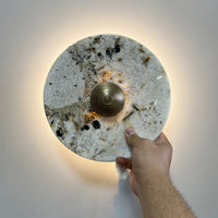 Lucie Round Marble Wall Lamp – detail 3