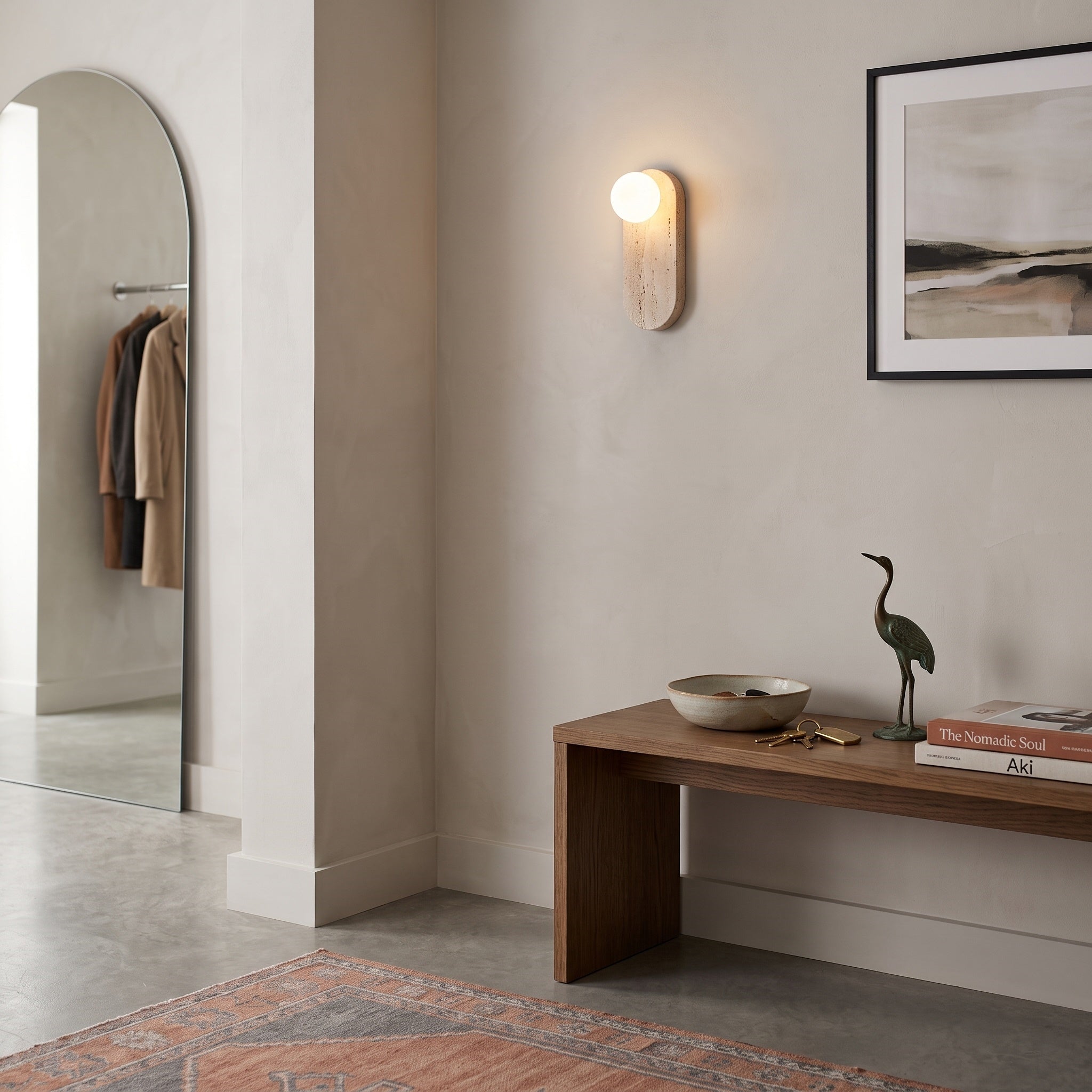 Lucie Travertine Sconce
