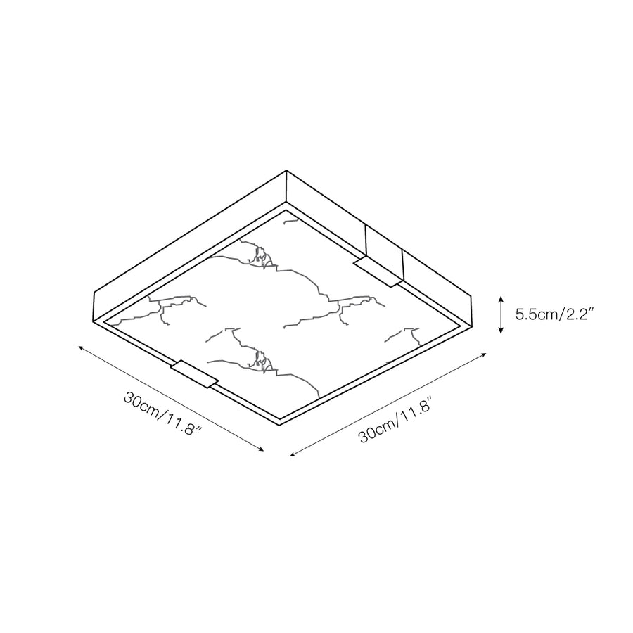 Lucien Alabaster Ceiling Light – detail 4 — Dimension drawings 1