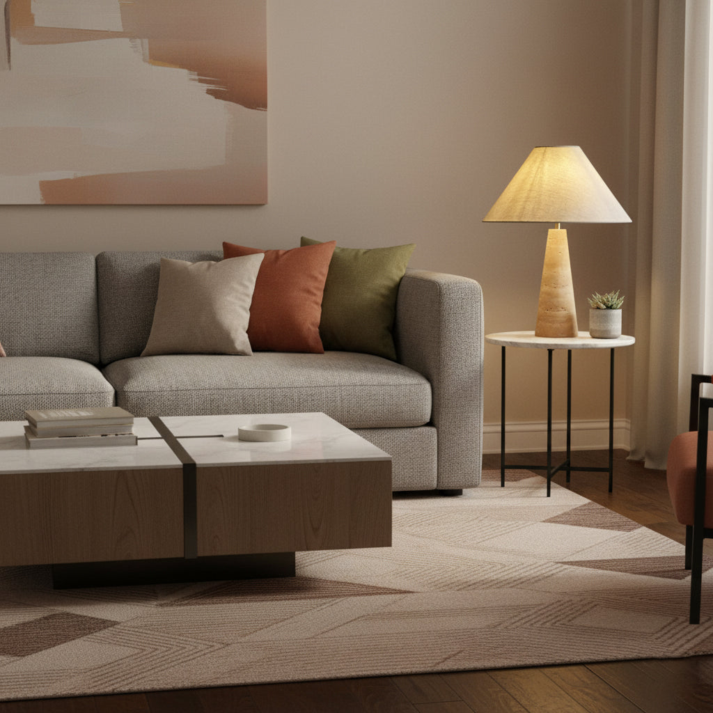 Lulu Travertin Tischlampe