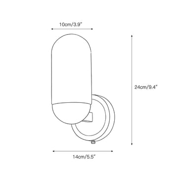 Lumeers Alabaster Wall Lamp – detail 3 — Dimension drawings 1