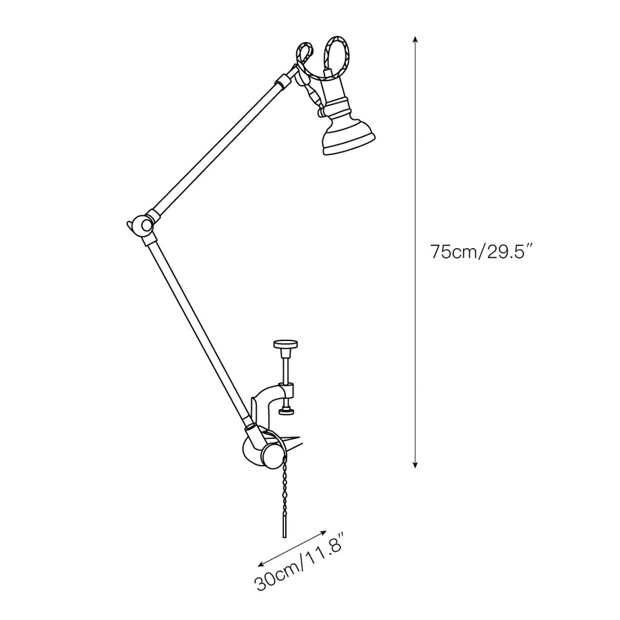 Lumina Articulated Table Lamp – detail 4 — Dimension drawings 1