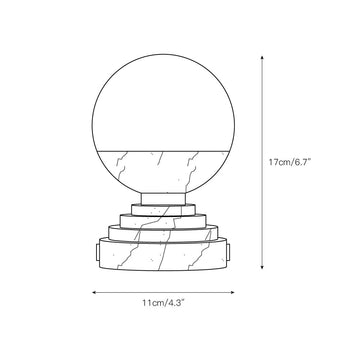 Lunar Marble Table Lamp – detail 3 — Dimension drawings 1