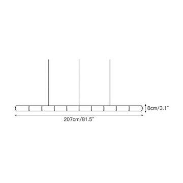 Lunvex Alabaster Linear Pendant Lamp – detail 9 — Dimension drawings 7