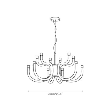 Luxor Chandelier – detail 3 — Dimension drawings 1