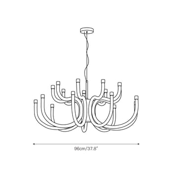 Luxor Chandelier – detail 4 — Dimension drawings 2