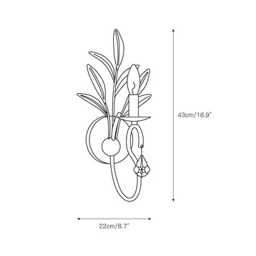 Lydia Crystal Sconces – detail 3 — Dimension drawings 1