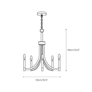 Lyndon Chandelier – detail 4 — Dimension drawings 1