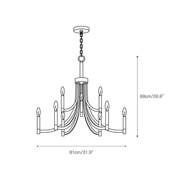 Lyndon Chandelier – detail 5 — Dimension drawings 2