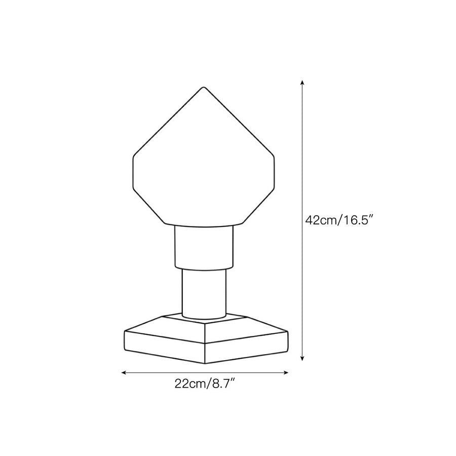 Lyra Alabaster Table Lamp – detail 3 — Dimension drawings 1