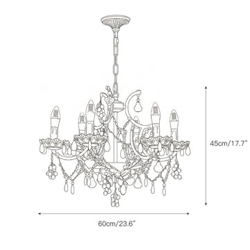 Lyra Isadora Chandelier – detail 4 — Dimension drawings 2