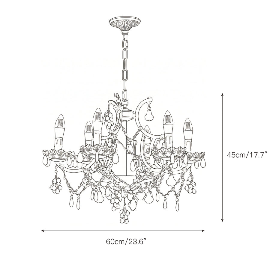 Lyra Isadora Chandelier – detail 4 — Dimension drawings 2
