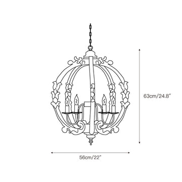 Maci Wood Pendant Lamp – detail 3 — Dimension drawings 1