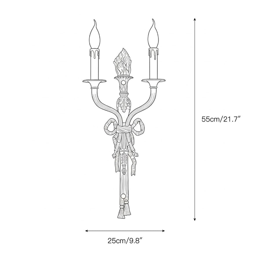 Madeleine Brass Wall Lamp – detail 5 — Dimension drawings 1