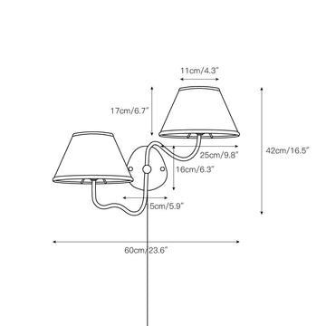 Magdalene Plug-in Wall Lamp – detail 4 — Dimension drawings 2
