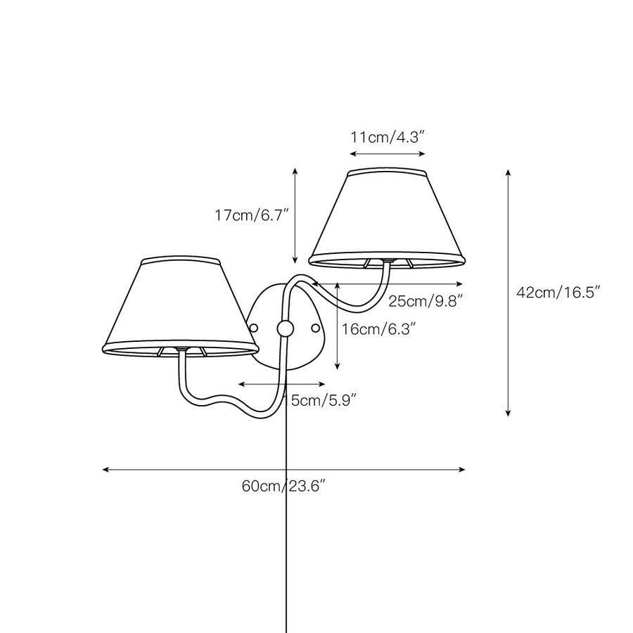 Magdalene Plug-in Wall Lamp – detail 4 — Dimension drawings 2