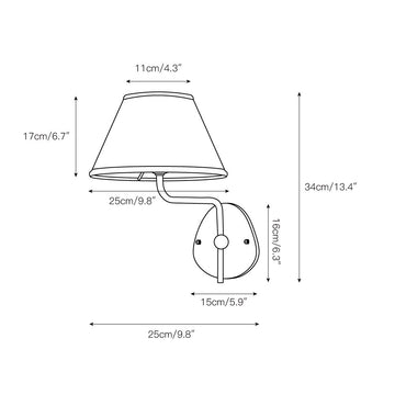 Magdalene Wall Lamp – detail 3 — Dimension drawings 1