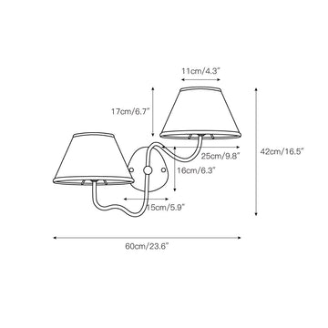Magdalene Wall Lamp – detail 4 — Dimension drawings 2