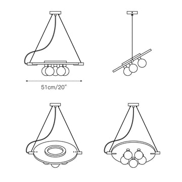 Magma Alabaster Pendant Lamp – detail 3 — Dimension drawings 1