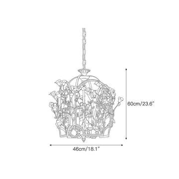 Magnolia Vine Pendant Lamp — Dimension drawings 1