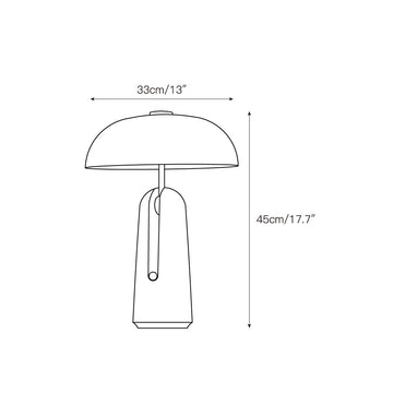 Pot lid Table Lamp – detail 3 — Dimension drawings 1