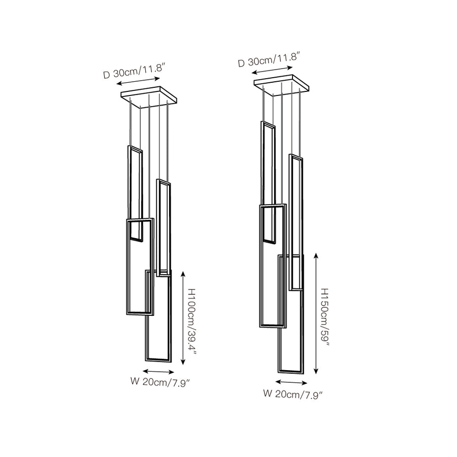Marazi LED Pendant Light – detail 4 — Dimension drawings 2