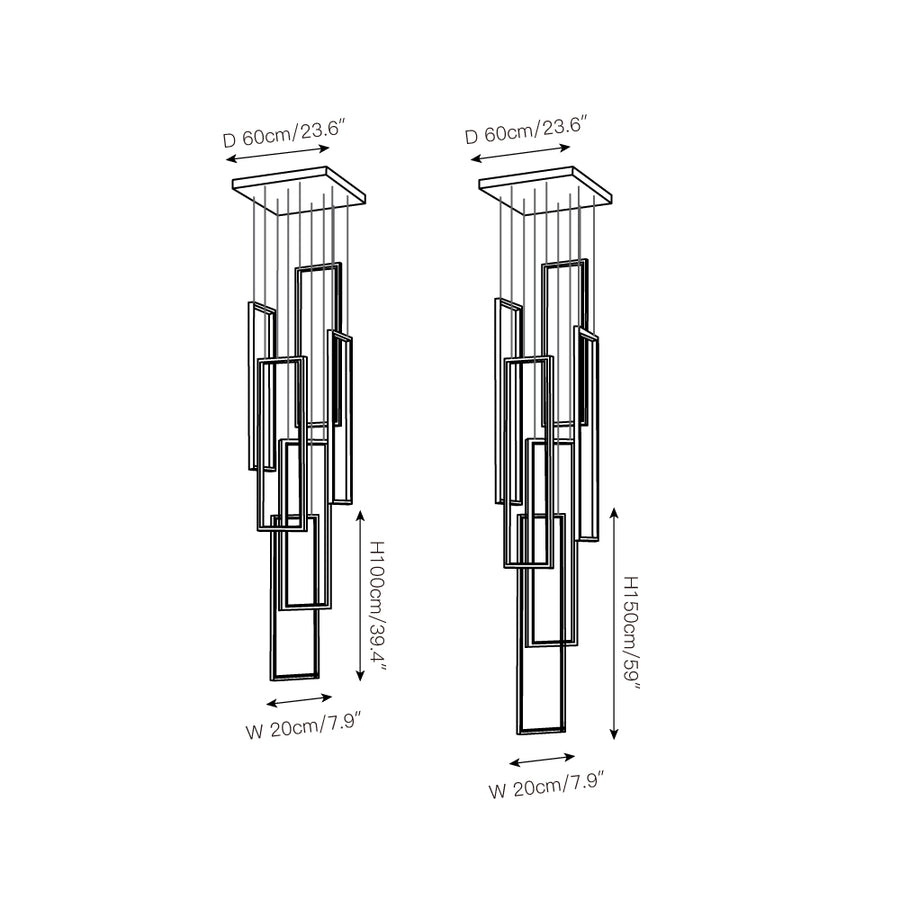 Marazi LED Pendant Light – detail 5 — Dimension drawings 3