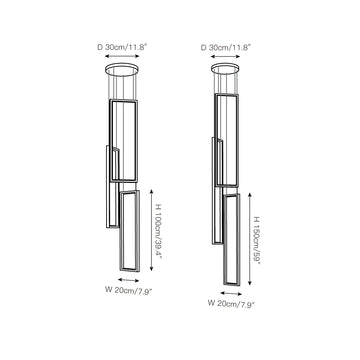 Marazi LED Pendant Light – detail 3 — Dimension drawings 1