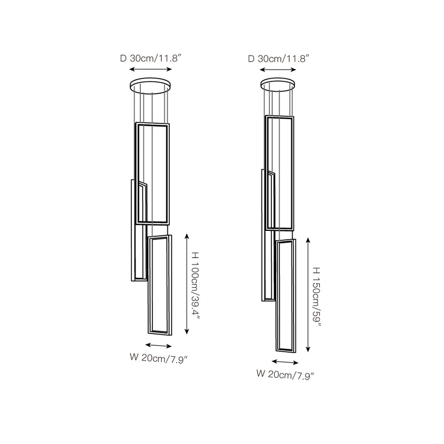 Marazi LED Pendant Light – detail 3 — Dimension drawings 1