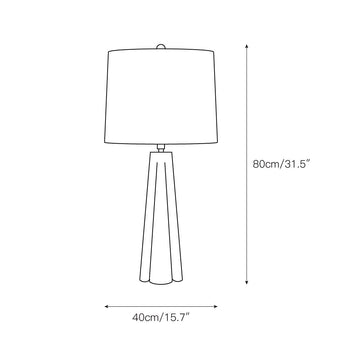 Marble Quatrefoil Table Lamp – detail 3 — Dimension drawings 1