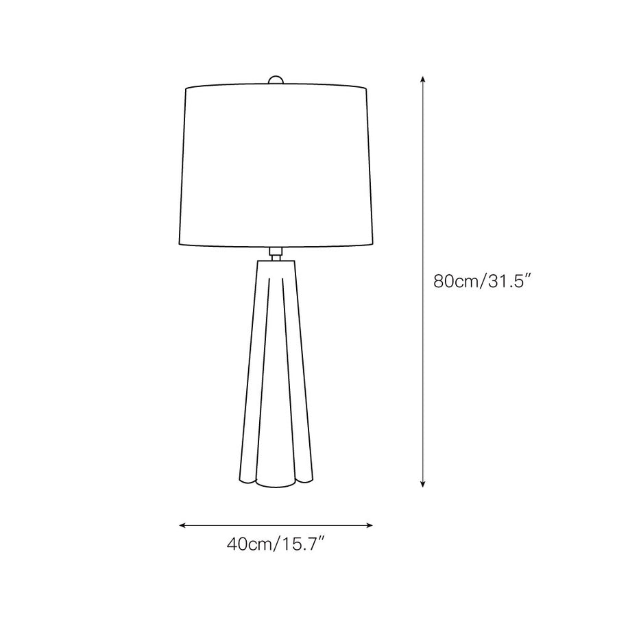 Marble Quatrefoil Table Lamp – detail 3 — Dimension drawings 1
