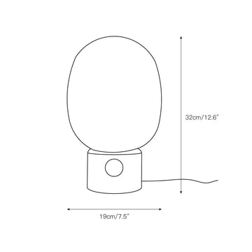 Marble Audio Table Lamp – detail 3 — Dimension drawings 1