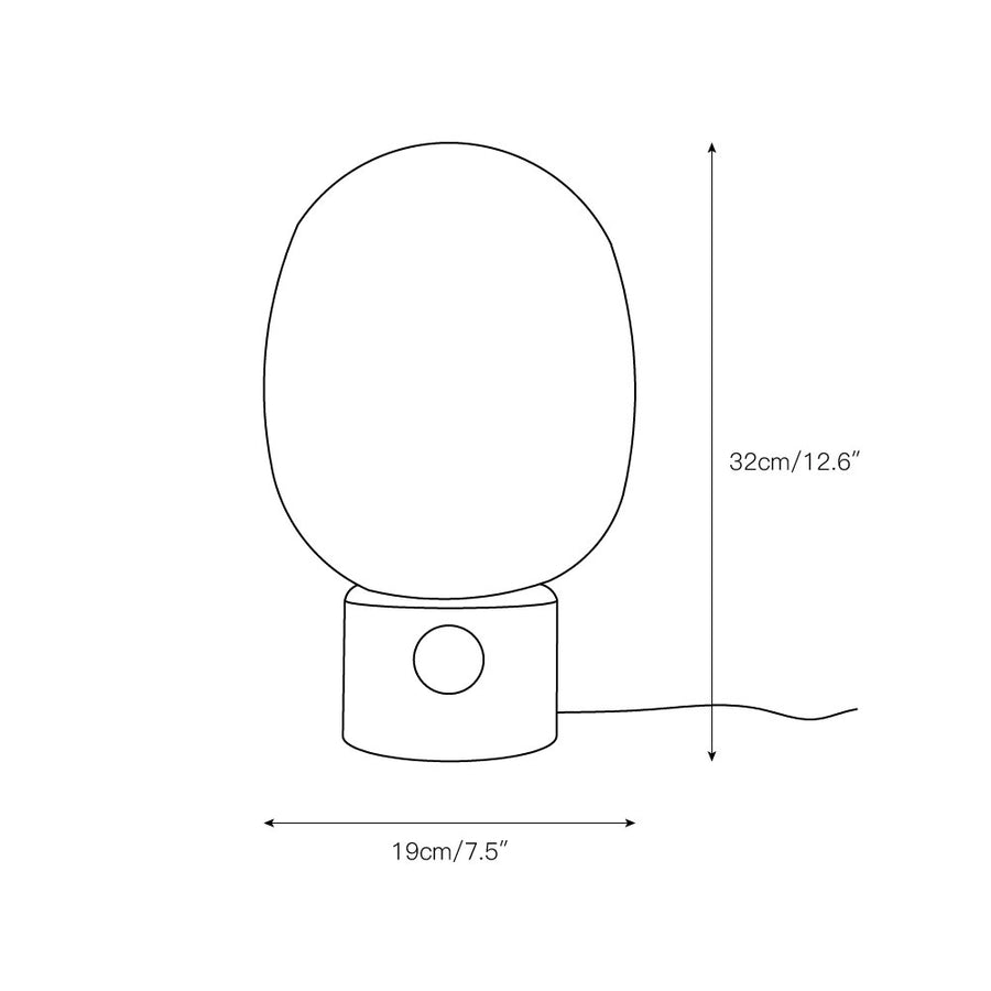 Marble Audio Table Lamp – detail 3 — Dimension drawings 1