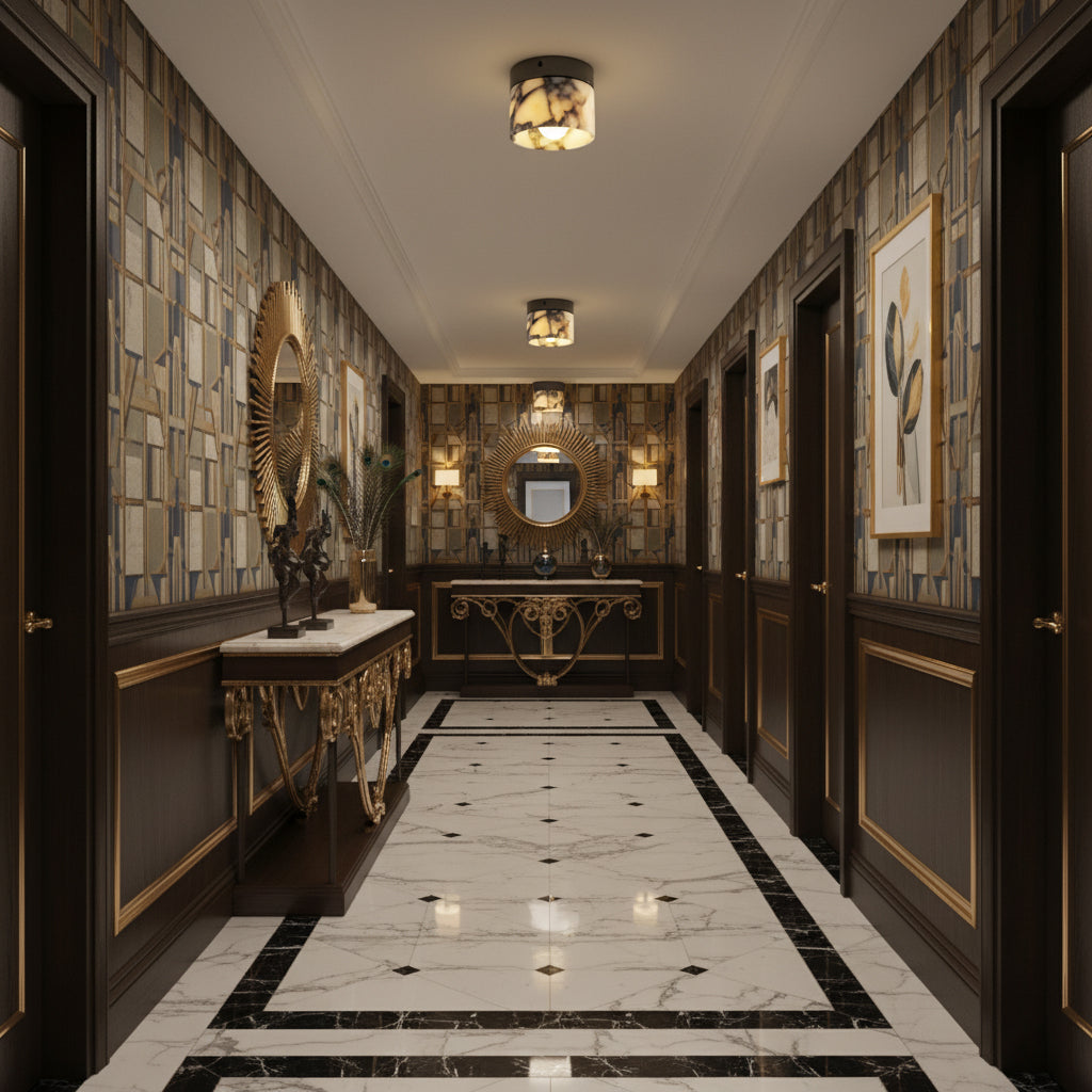 Marble Round Ceiling Lamp