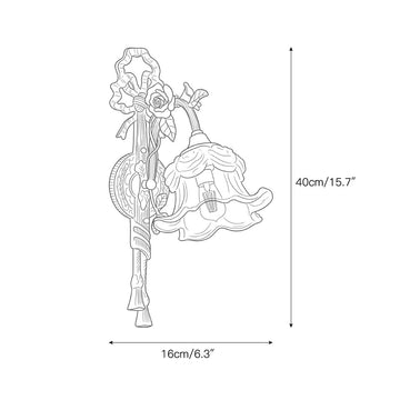 Margaux Fleur Wall Lamp – detail 3 — Dimension drawings 1