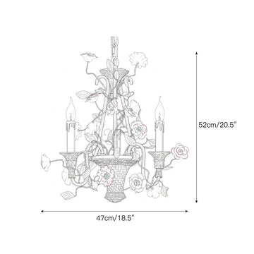 Marguerite Flowers Chandelier – detail 3 — Dimension drawings 1