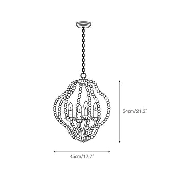 Marie Lucie Chandelier – detail 3 — Dimension drawings 1
