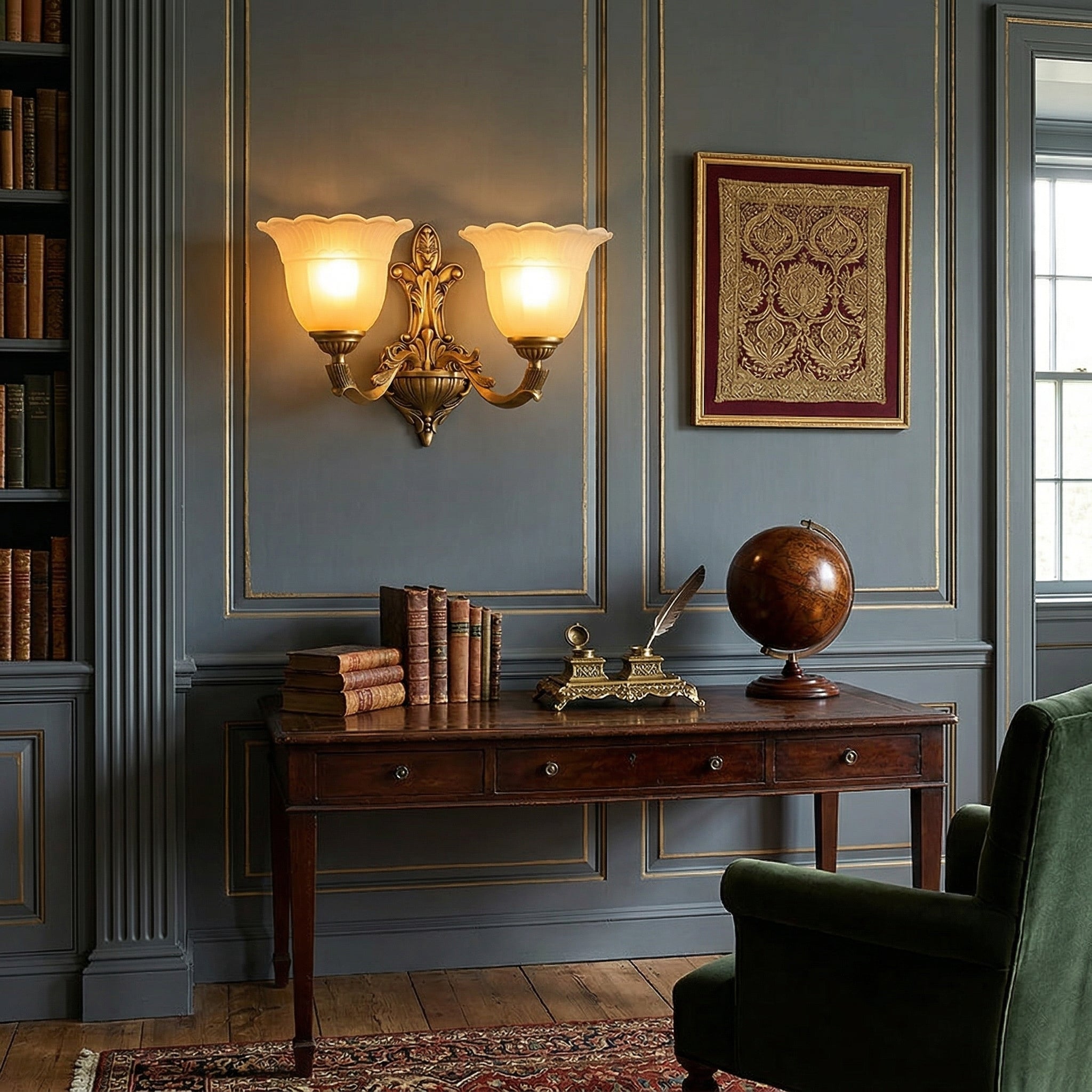 Bloom Flower Brass Sconce