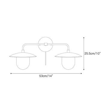Marie Petite Plug-in Wall Sconce – detail 4 — Dimension drawings 2