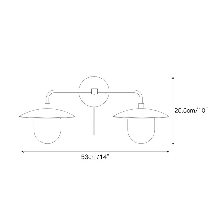 Marie Petite Plug-in Wall Sconce – detail 4 — Dimension drawings 2
