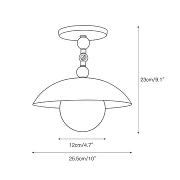 Marie Petite Surface Ceiling Lamp – detail 3 — Dimension drawings 1