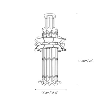 Mariel Chandelier – detail 3 — Dimension drawings 1