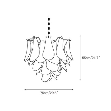 Marielle Murano Chandelier – detail 3 — Dimension drawings 1