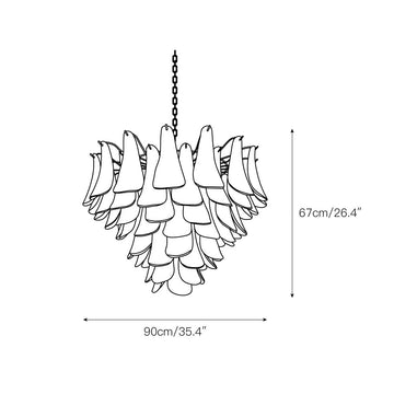 Marielle Murano Chandelier – detail 4 — Dimension drawings 2