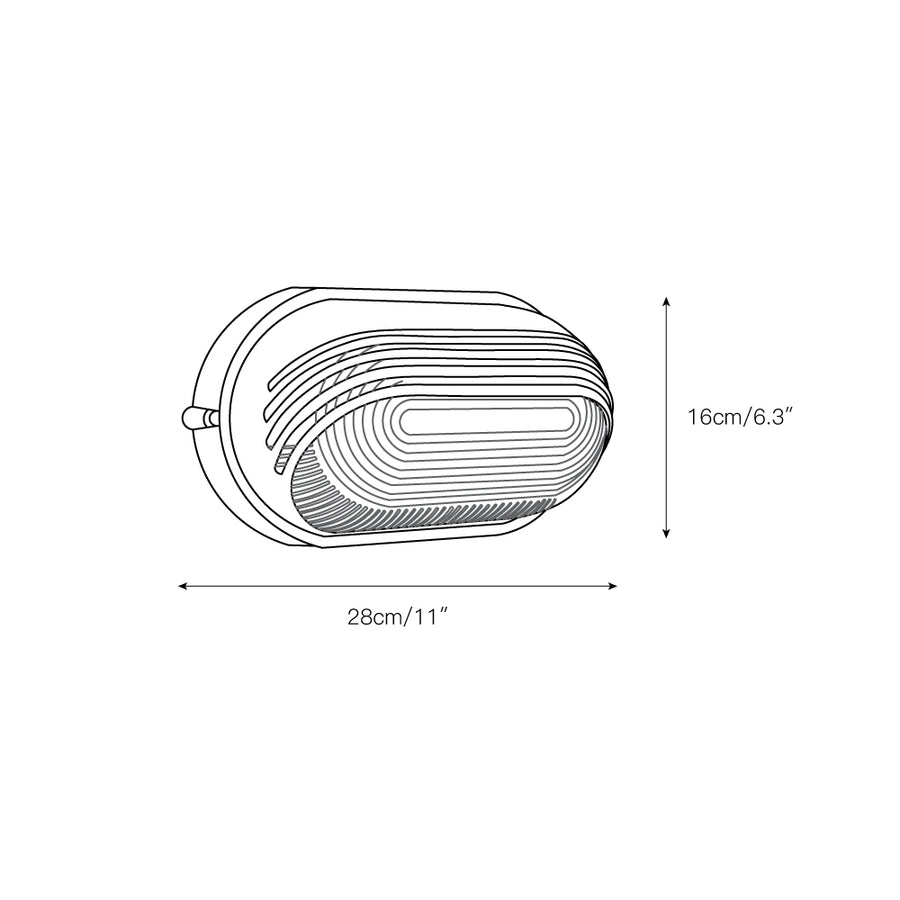 Marine Outdoor Sconce – detail 3 — Dimension drawings 1